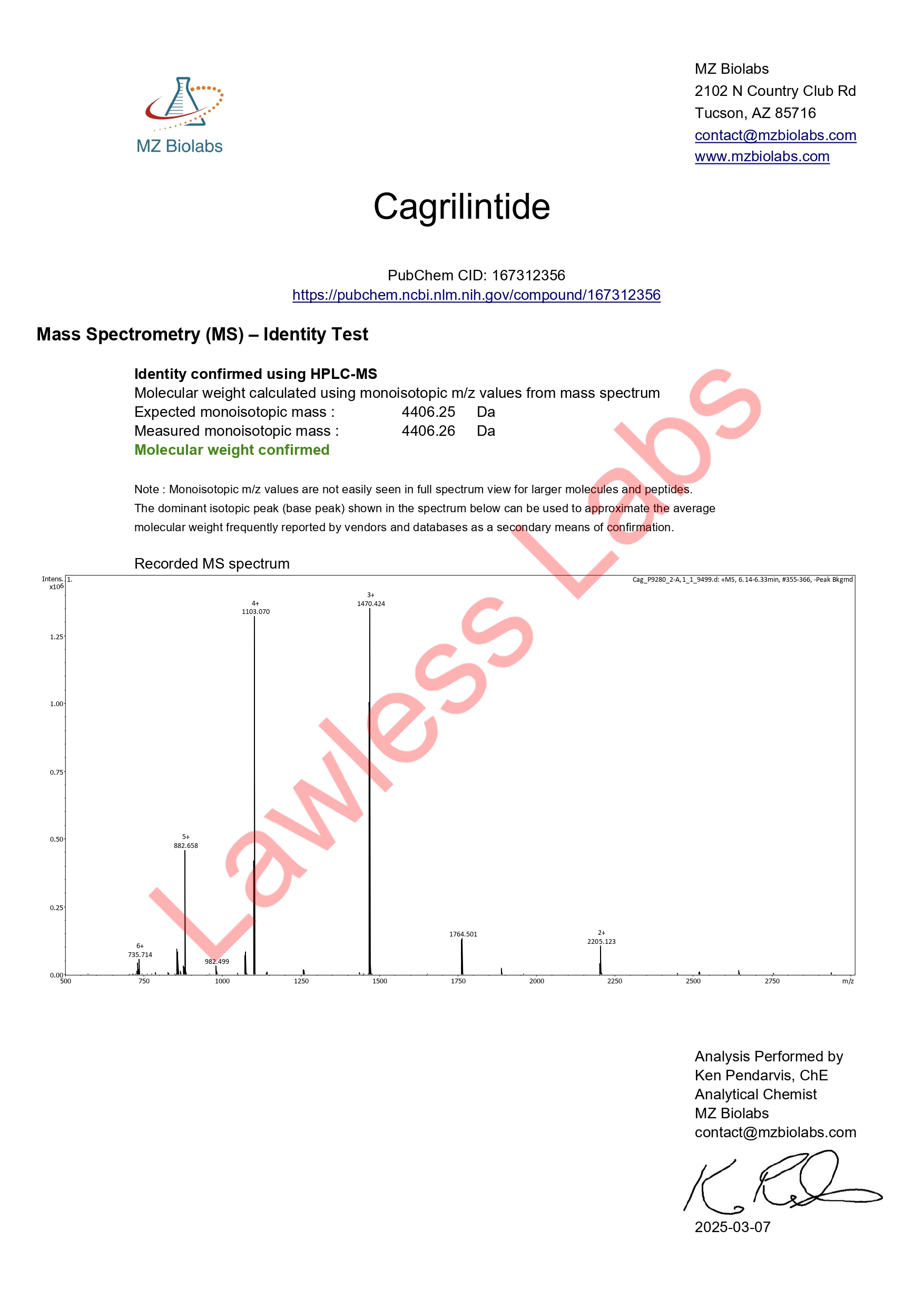 COA_Cagrilintide_P9280_Lawless Labs_2025-03-07_page-0002