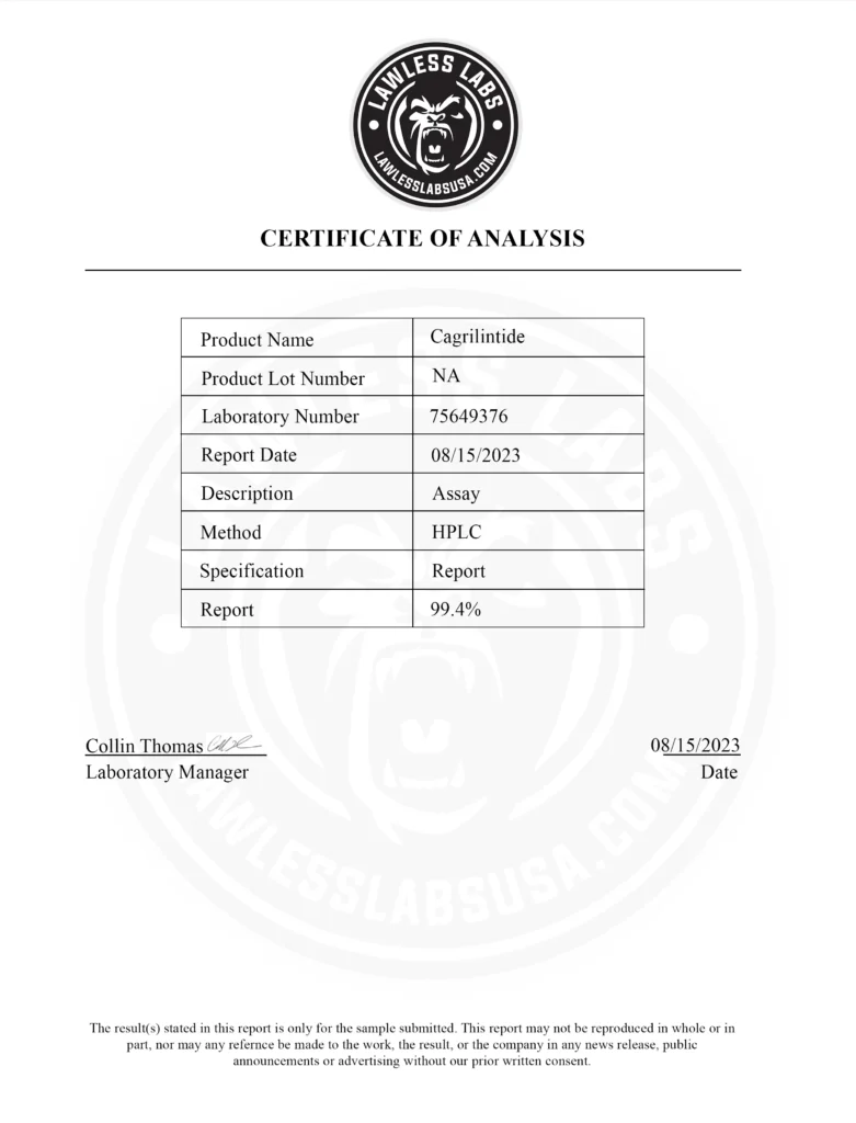 Cagrilintide Lab Results